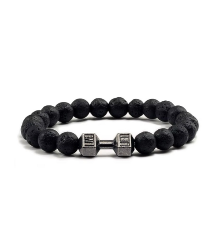 Volcanic Stone Dumbbell Bracelet for Men
